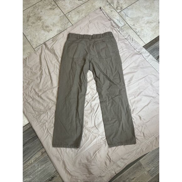 Blue Mountain Men's 36x32 Relaxed Fit Mid-Rise 5-Pocket Canvas Pants Brown - Picture 4 of 4